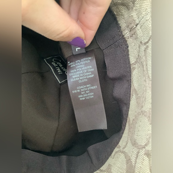 Vintage Y2K Early 2000’S COACH Monogram C Brown Bucket Hat Size M/L Women’s - Picture 6 of 16